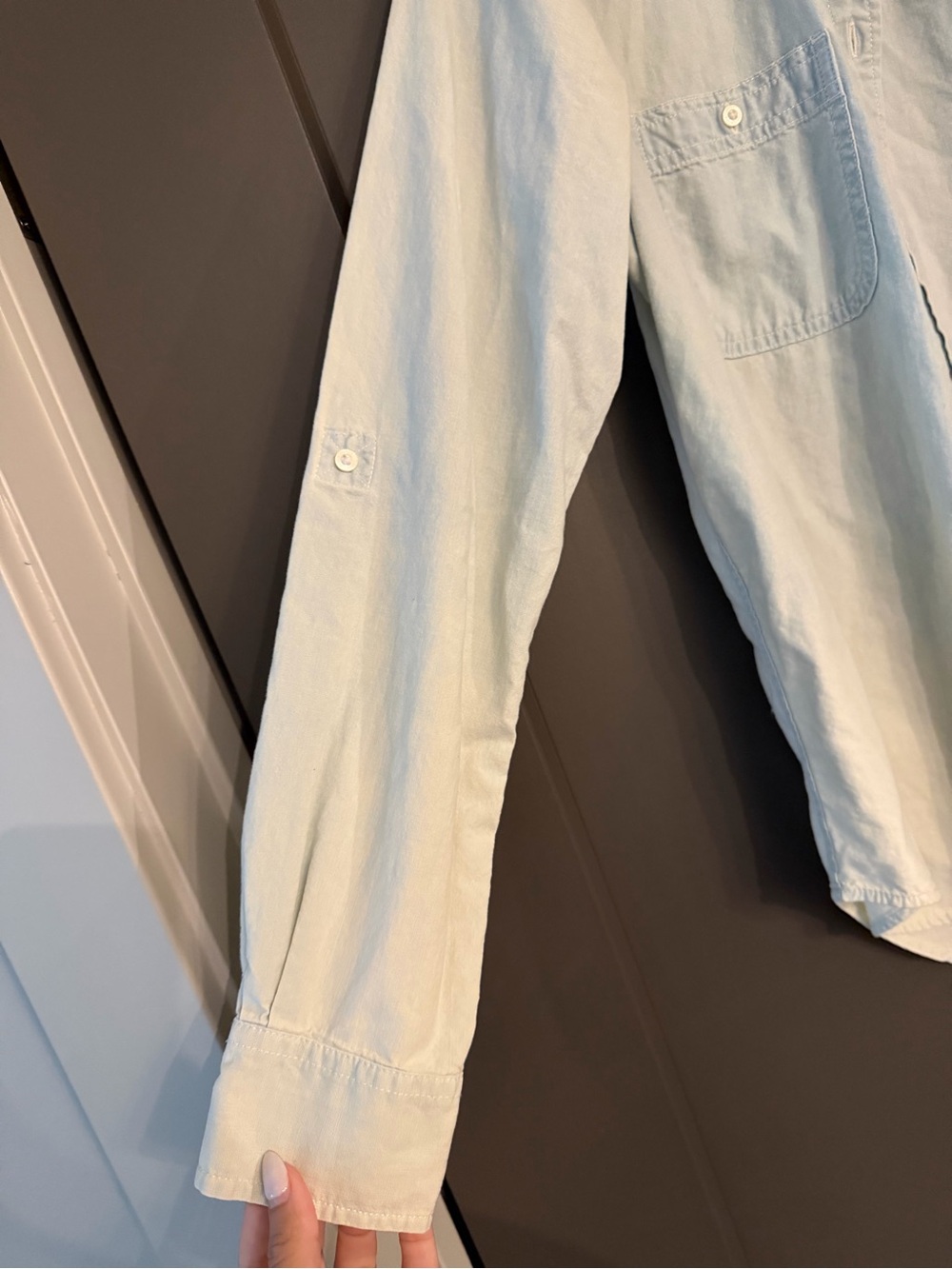 Lauren Ralph Lauren Light Blue Women’s Button-Down Shirt size Medium - Picture 2 of 6